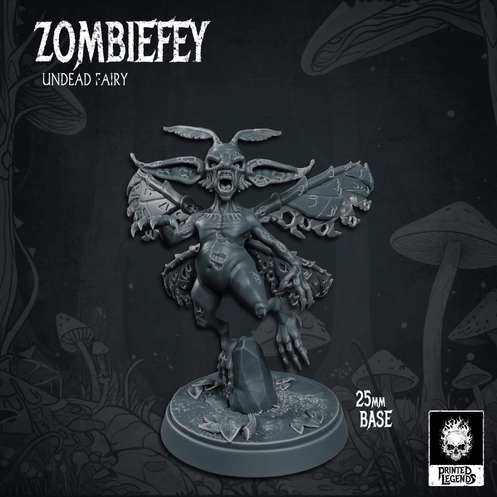 4x Zombiefey (25mm Bases) 3d model