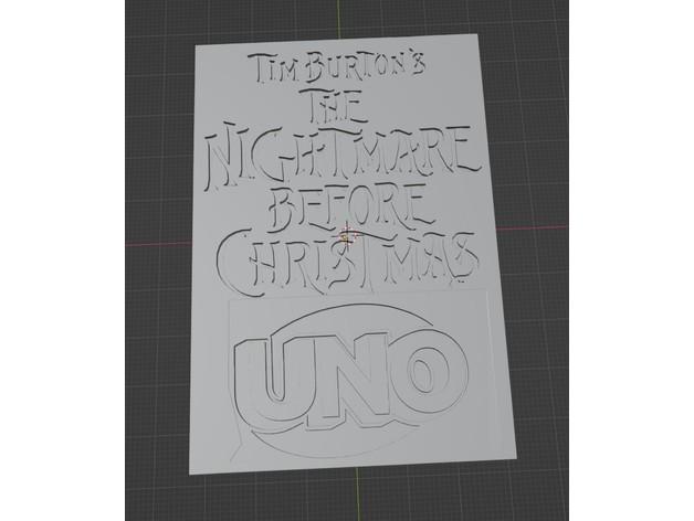 The Nightmare Before Christmas Uno card box 3d model