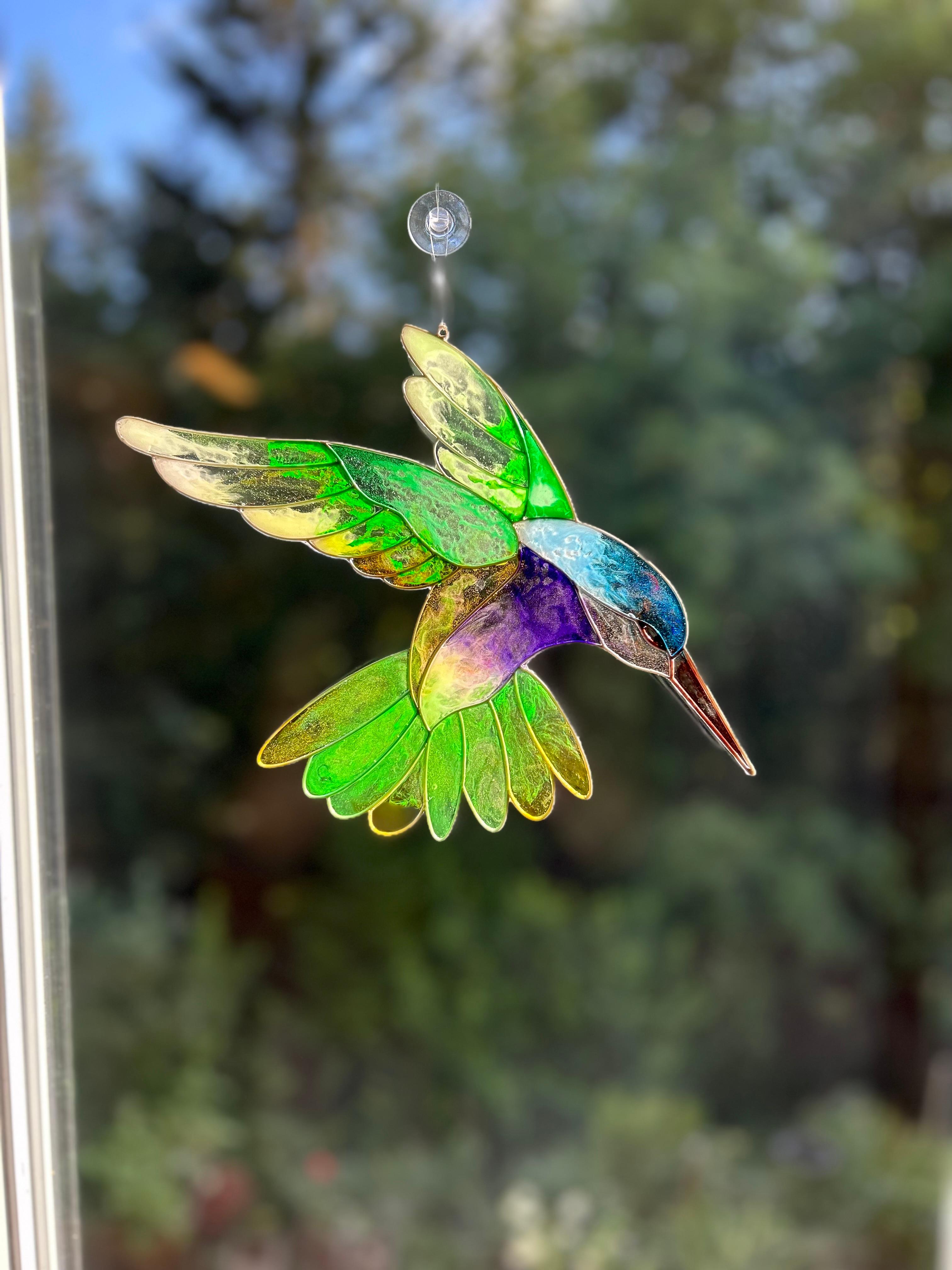Humming Bird Stained Glass 3d model