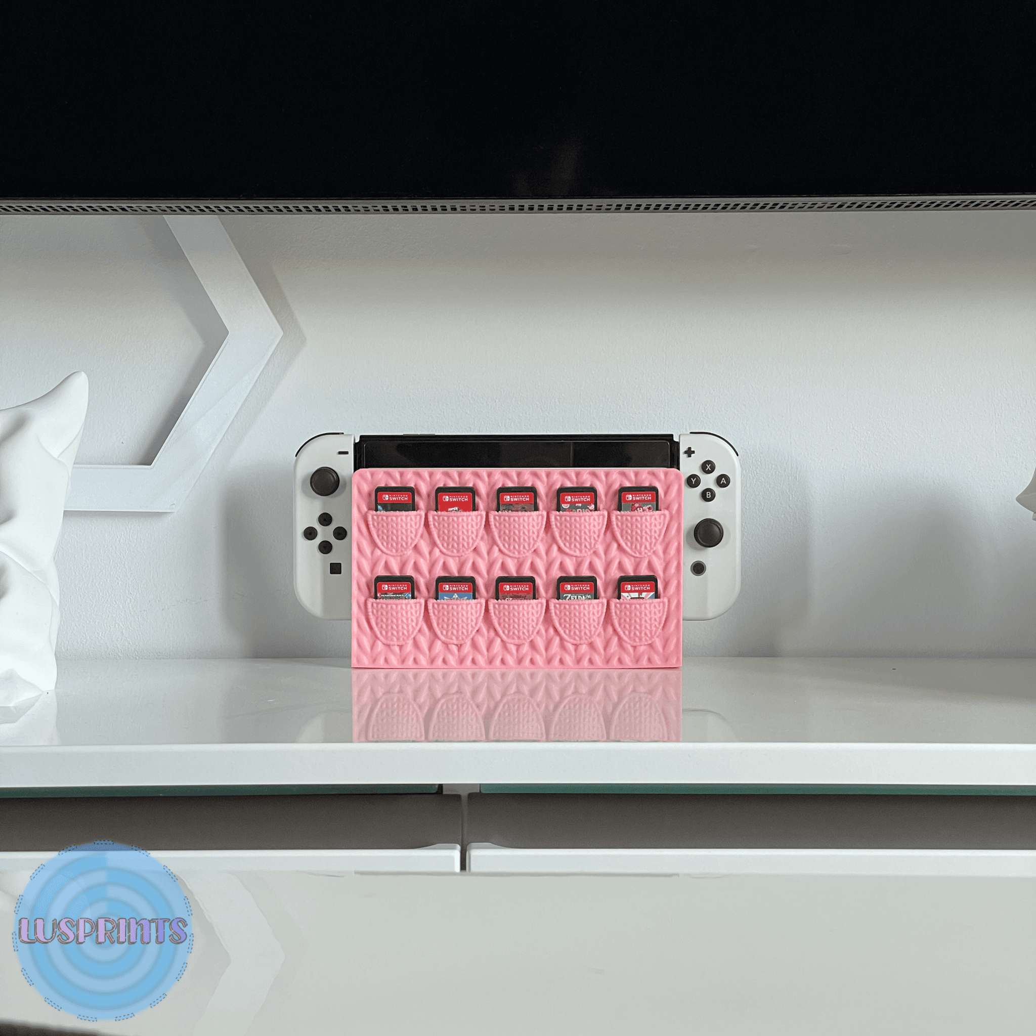 Crochet Faceplate for Nintendo Switch | 10 Slot Cartridge Holder  3d model