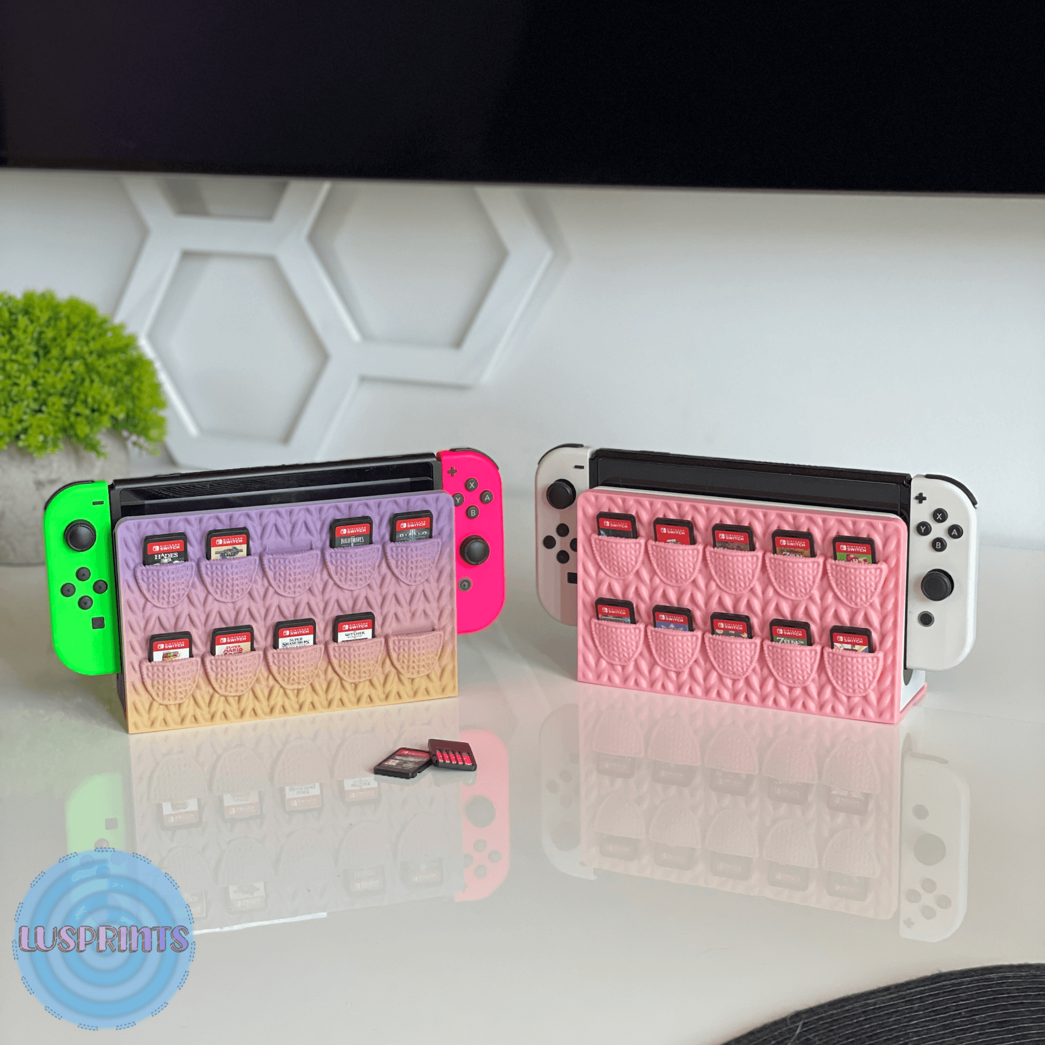 Crochet Faceplate for Nintendo Switch | 10 Slot Cartridge Holder  3d model