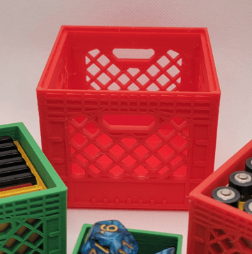 Mini Milk Crate Storage Box - 3in - 3D model by Glytch3d on Thangs
