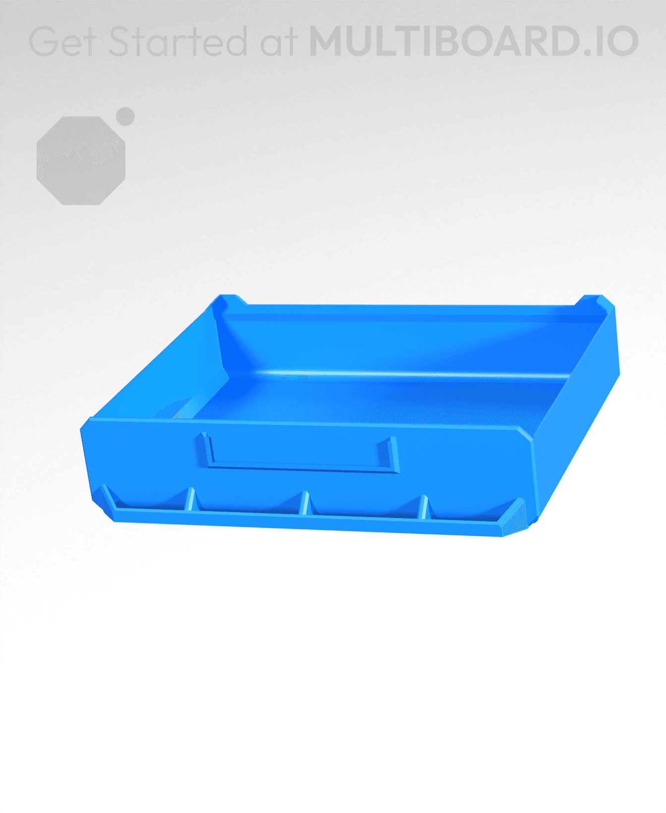 4x1x3-Deep - Multibin Simple Drawer 3d model