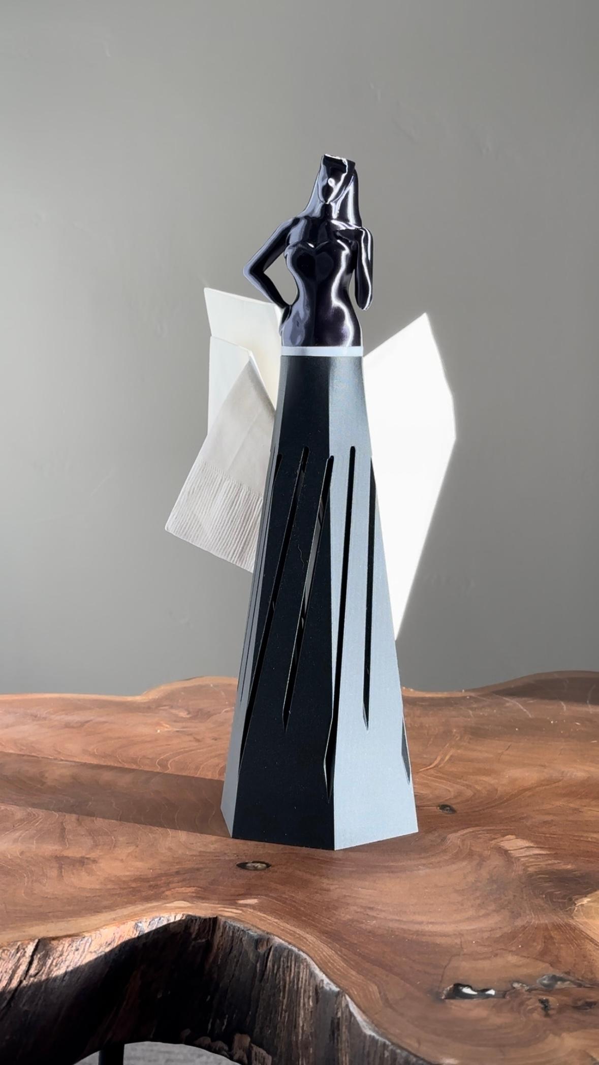 Napkin Holder Figure in Dress 3d model
