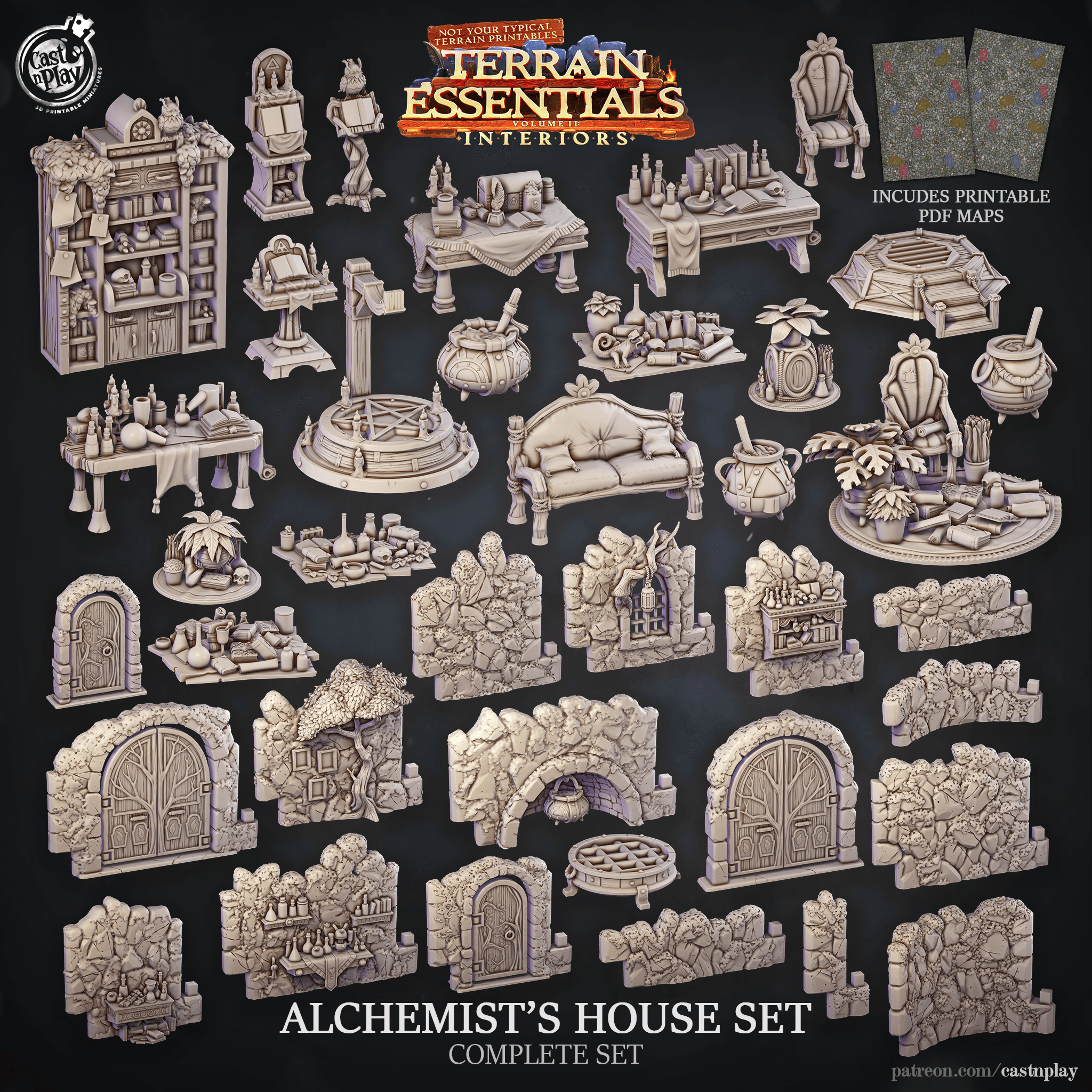Alchemist's House Set (Pre-Supported) 3d model