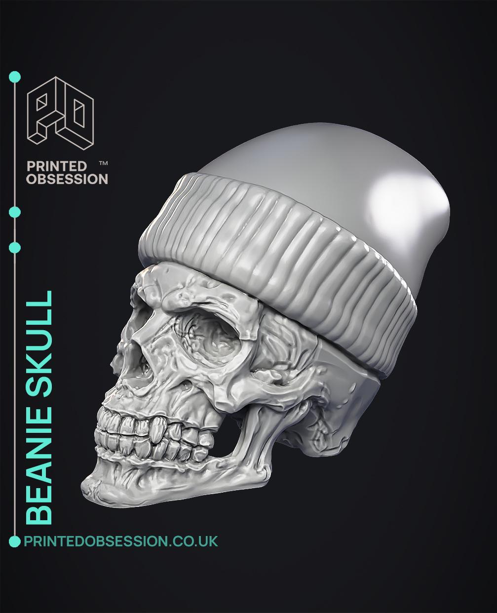 Skull in Beanie  3d model