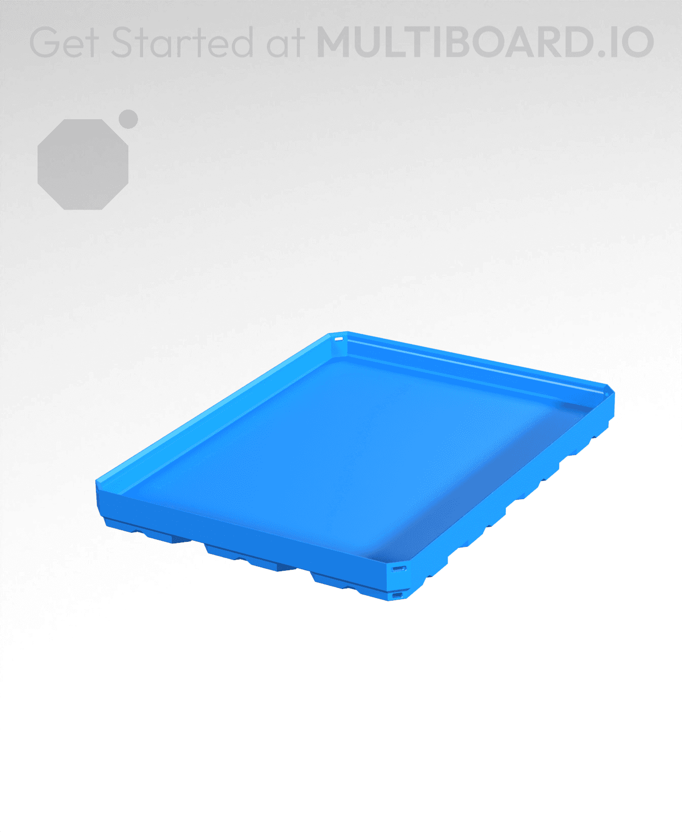 3x4x0.25 - Simple Walls - Multibin Shell 3d model