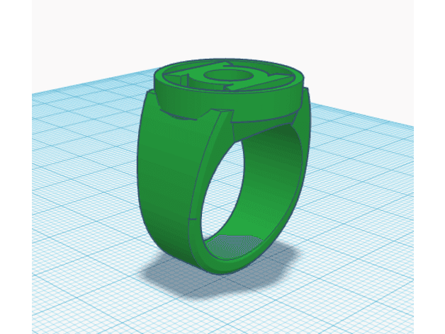 Green Lantern Power Ring - Size 12 3d model