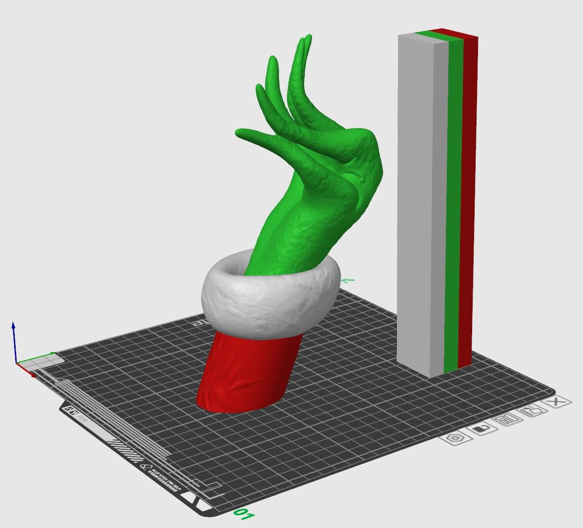 The Grinch Hand Wall Mount 3d model