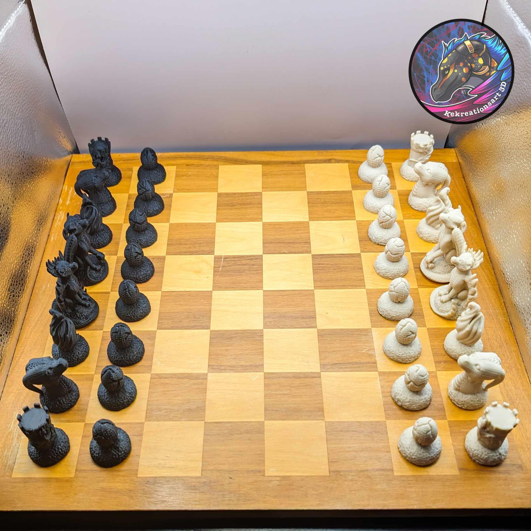 Dragon Chess Set 3d model