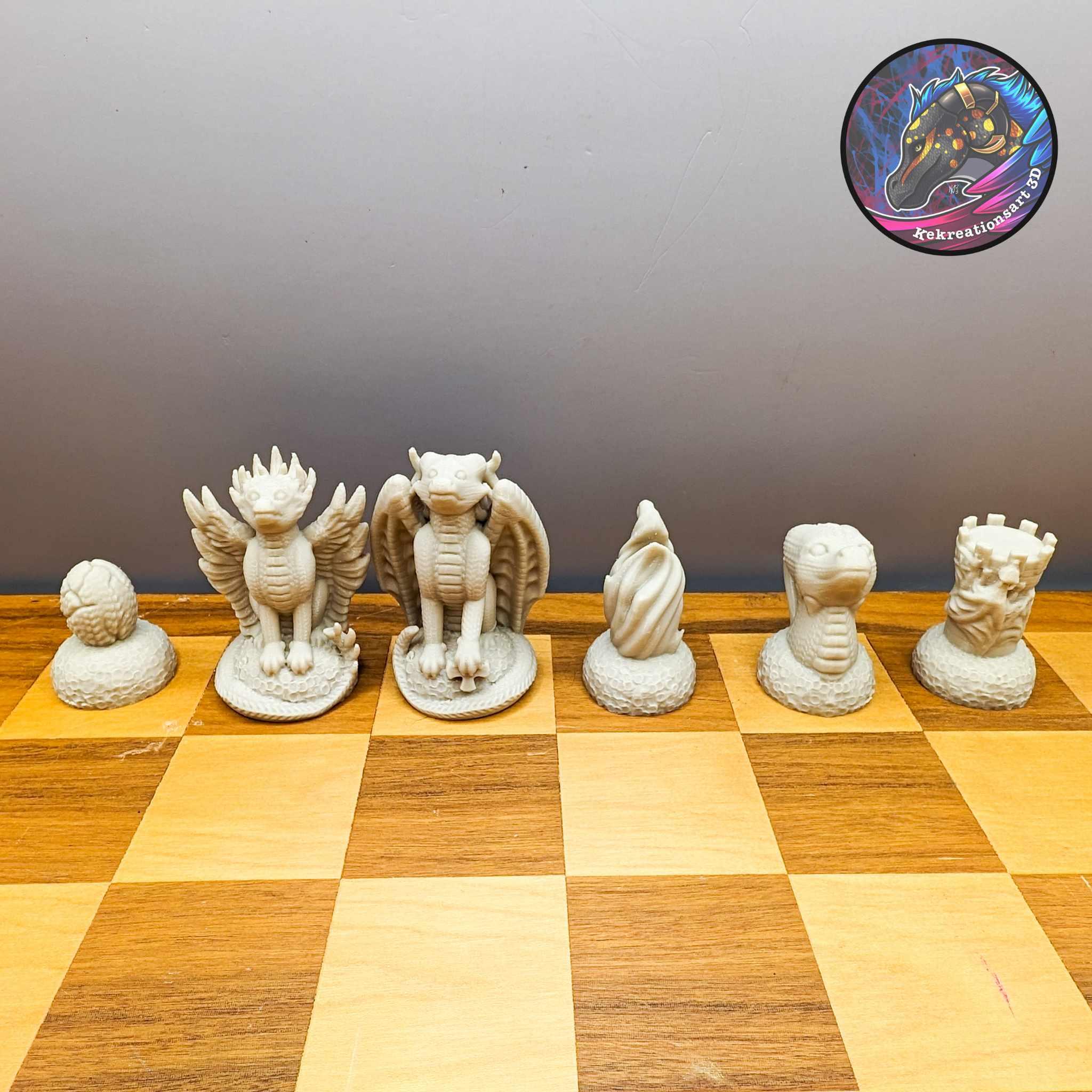 Dragon Chess Set 3d model