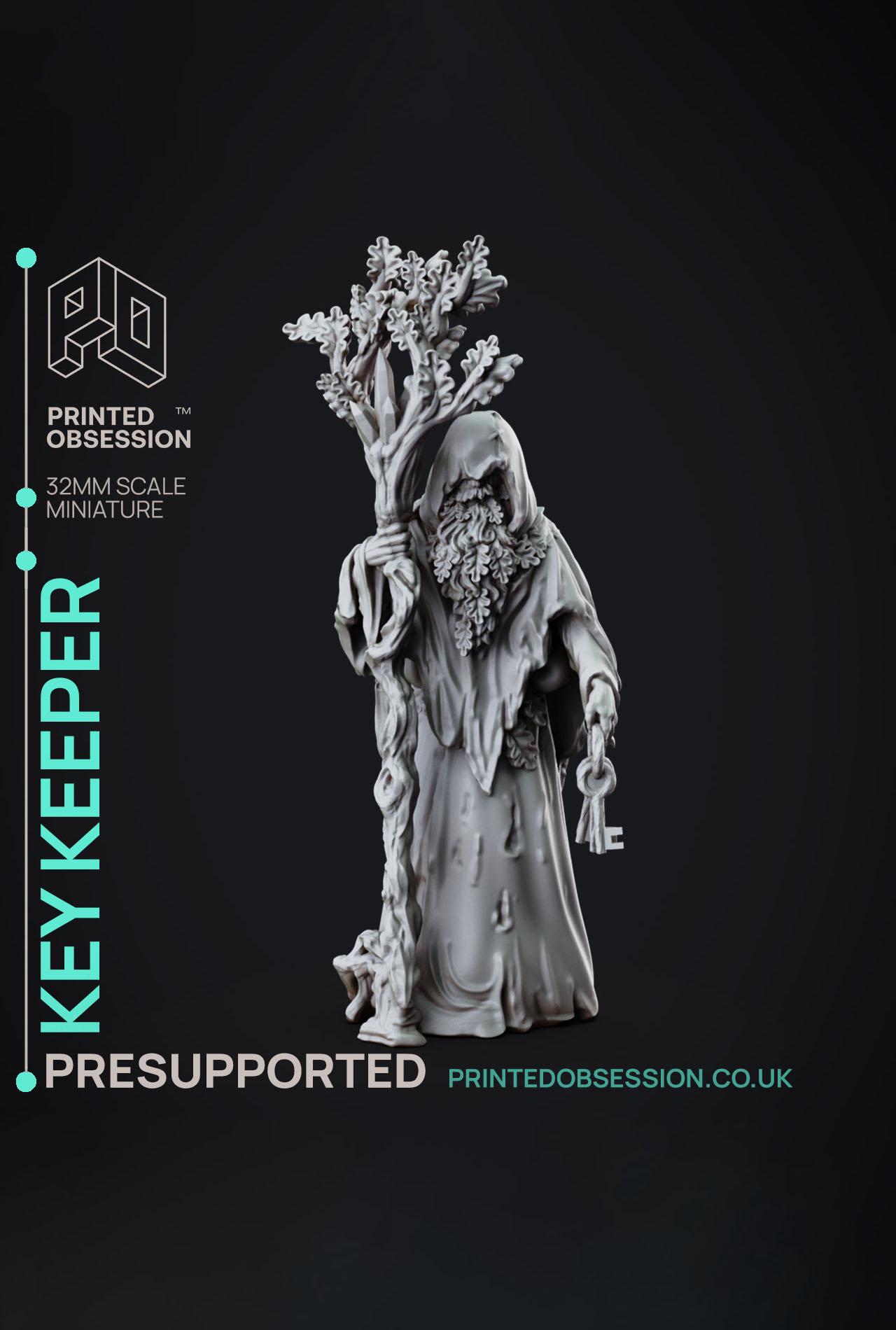 The Key Keeper - Faywild Vs Shadowfell - PRESUPPORTED - Illustrated and Stats - 32mm scale			 3d model