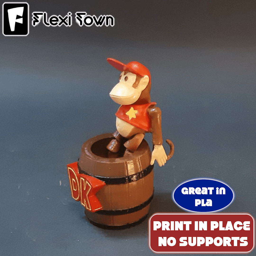 Flexi Print-in-Place Diddy Kong  3d model
