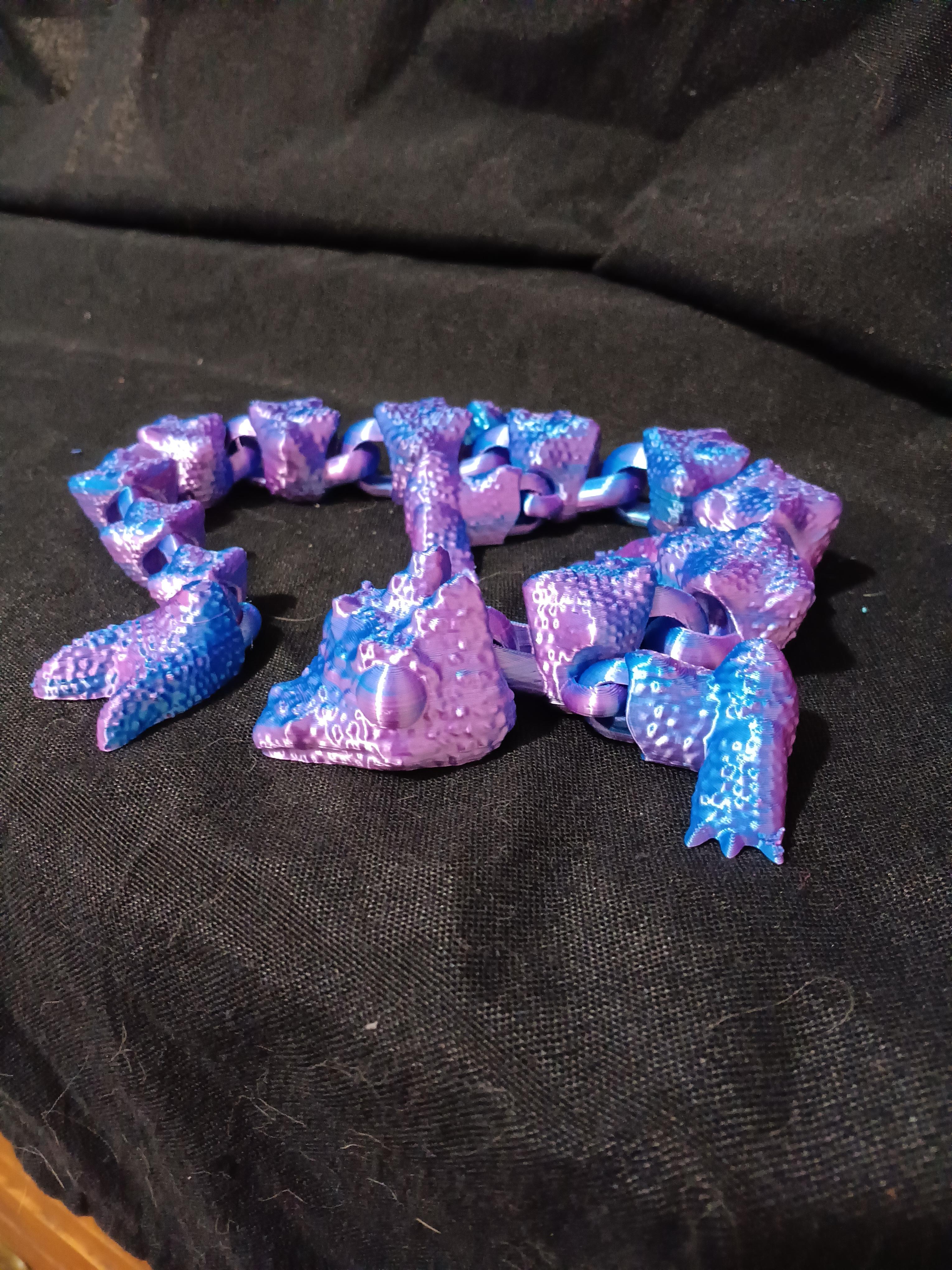 Articulated Lizard Dragon - print in place - flexi fidget toy 3d model
