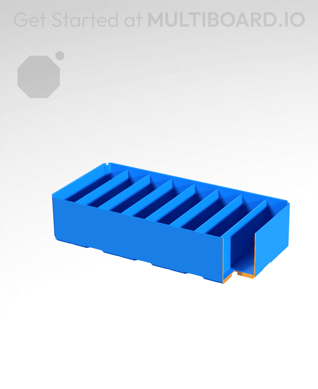 4x2x1 - Double Divided Bin - Multibin Insert 3d model