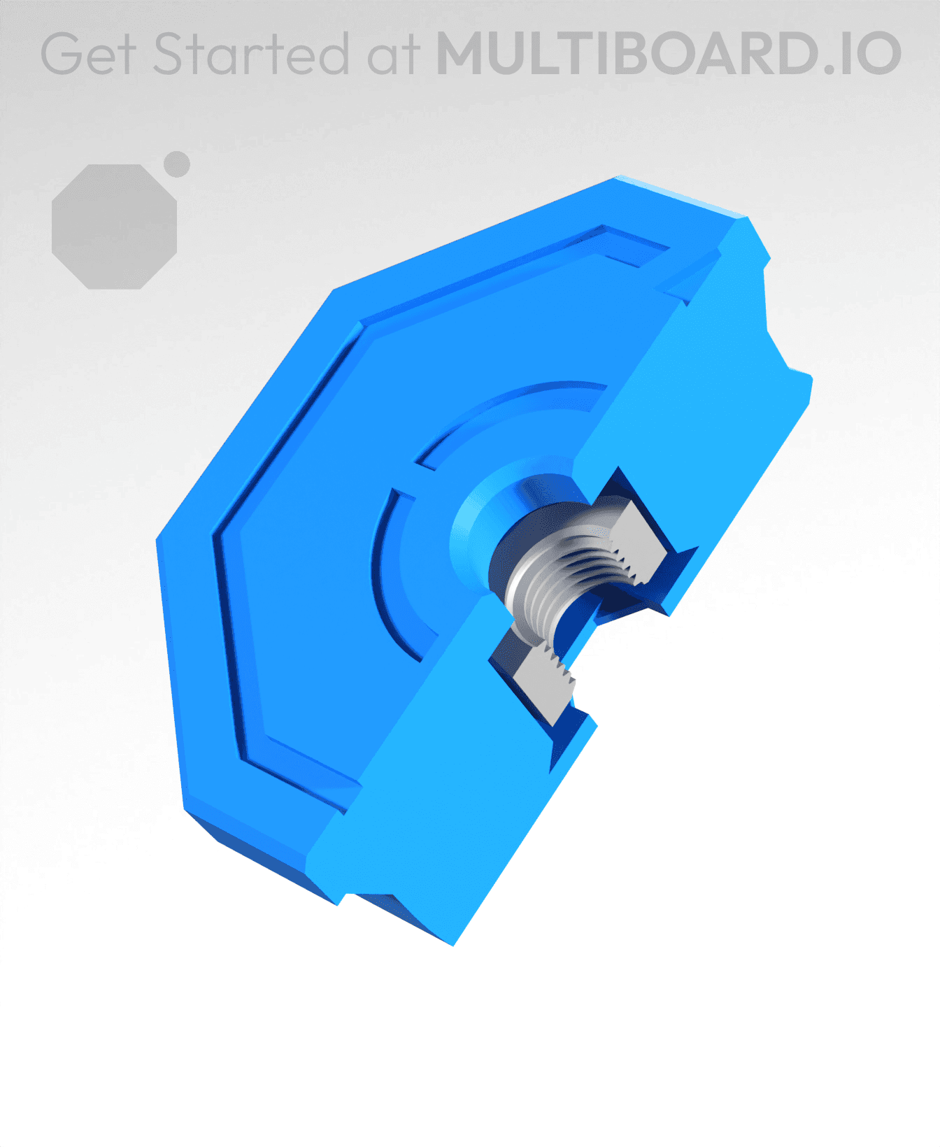 Mid-Print Nut - Weight Bearing Snap - M4 3d model