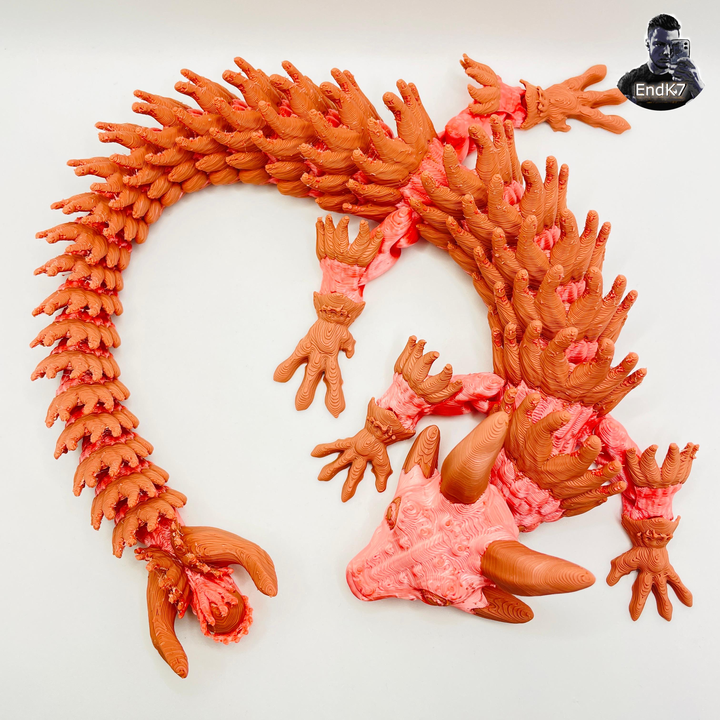 Happy Favorite Dragon - Articulated Toy - Print in Place - No Supports - Flexi 3d model