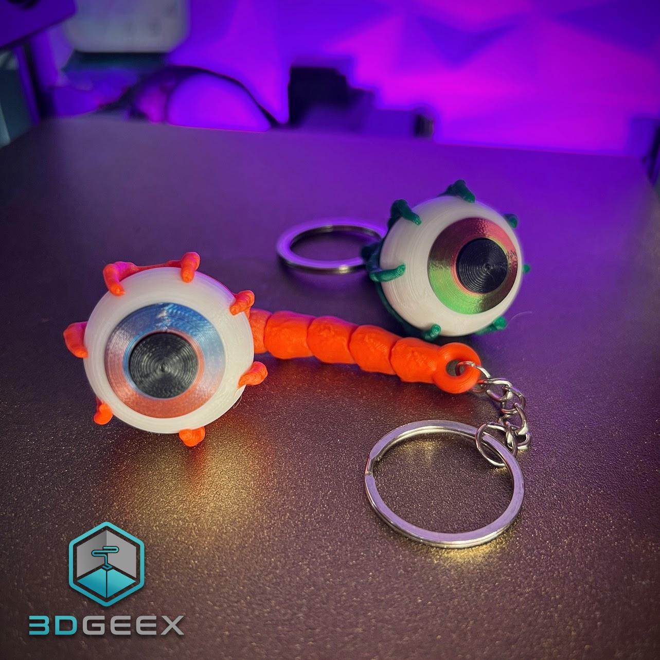 Eyeballs Keychains & Wall mount 3d model