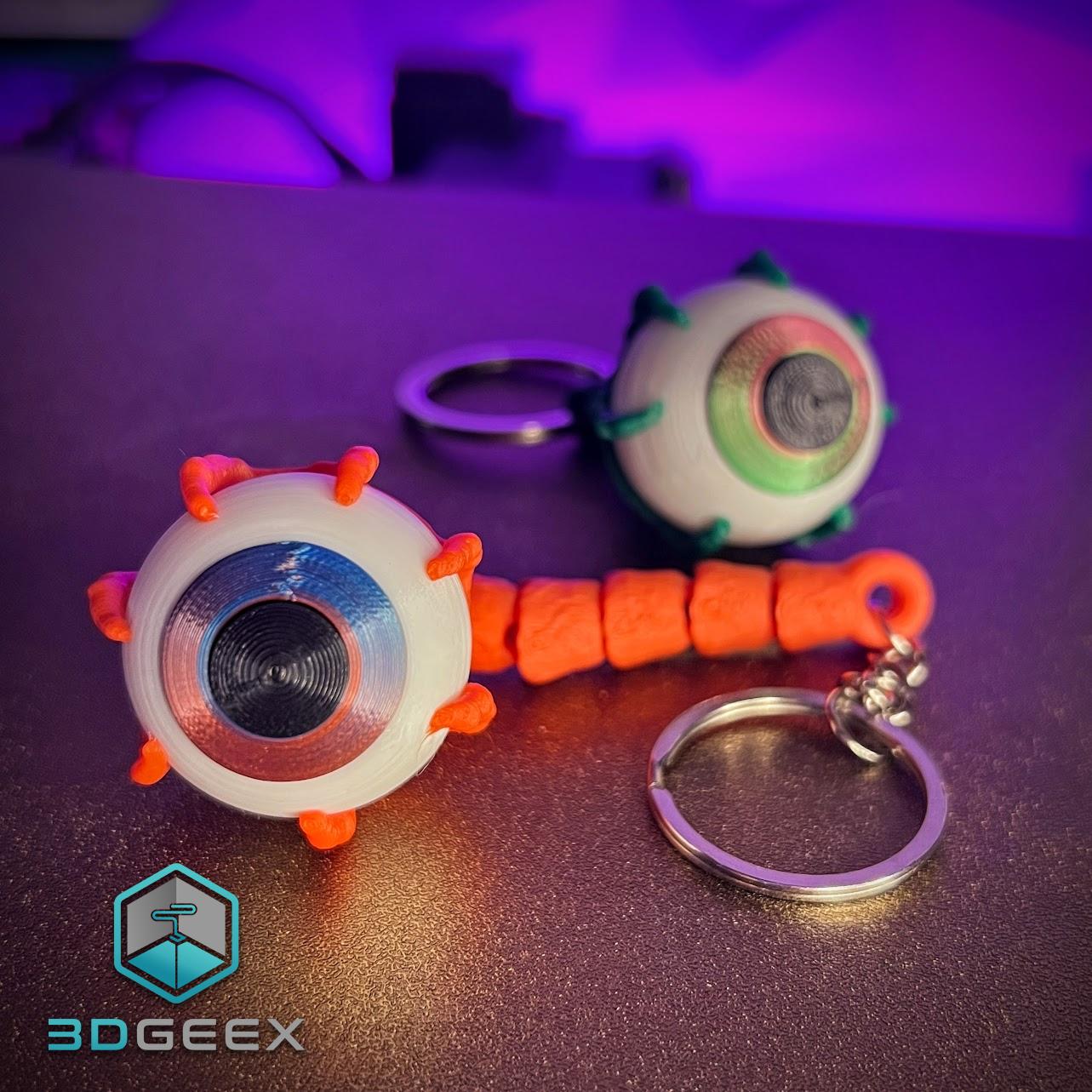 Eyeballs Keychains & Wall mount 3d model