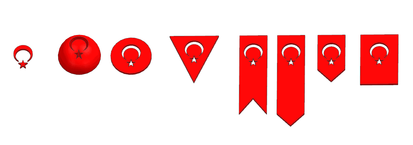 Turkish Flag.stl 3d model