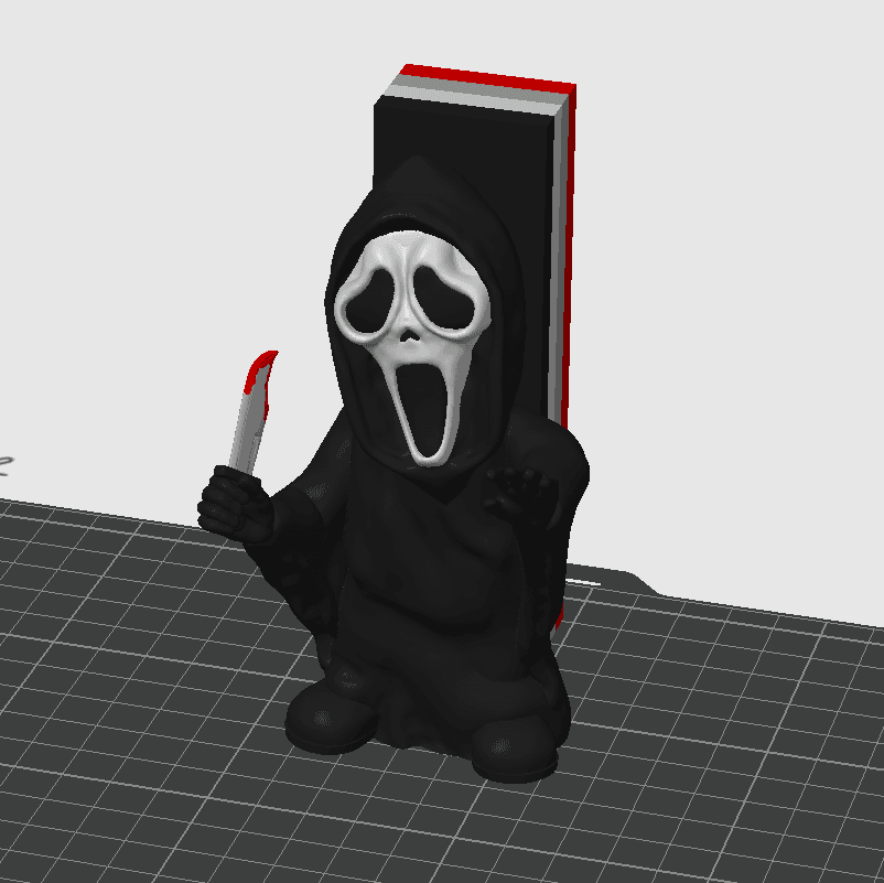 Ghostface Scream Holding Knive / Horror Mini / 3MF Included / No Supports 3d model