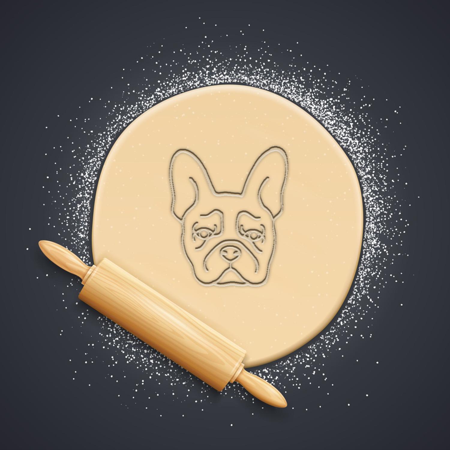 French Bulldog Cookie Cutter, Biscuit Cutter 3d model