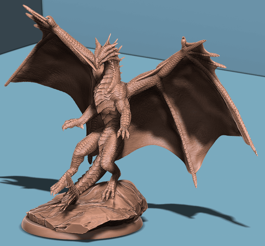 Young Bronze Dragon 3d model