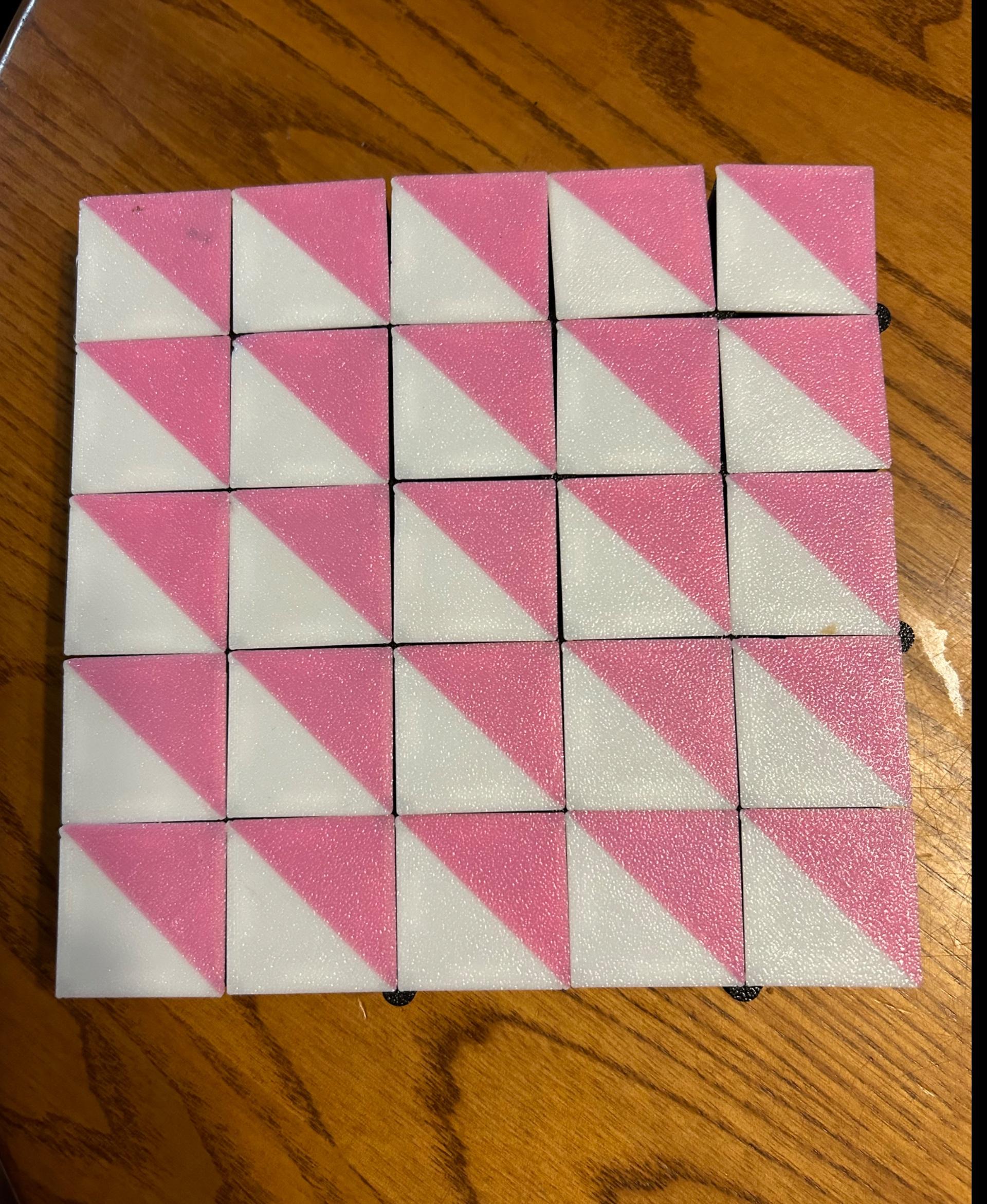 Auxetic Tile // 30mm Diagonal Split - I had a lot of fun with this make!! My kids spent awhile designing too!! We ended up making two 18mm cubes for them!  - 3d model