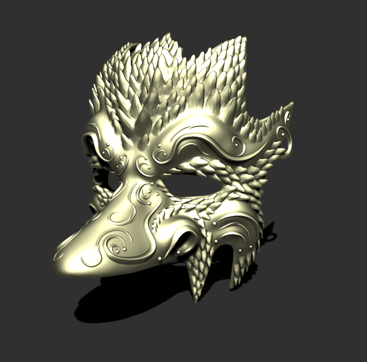 Wearable halloween mask - Bird version 2  3d model