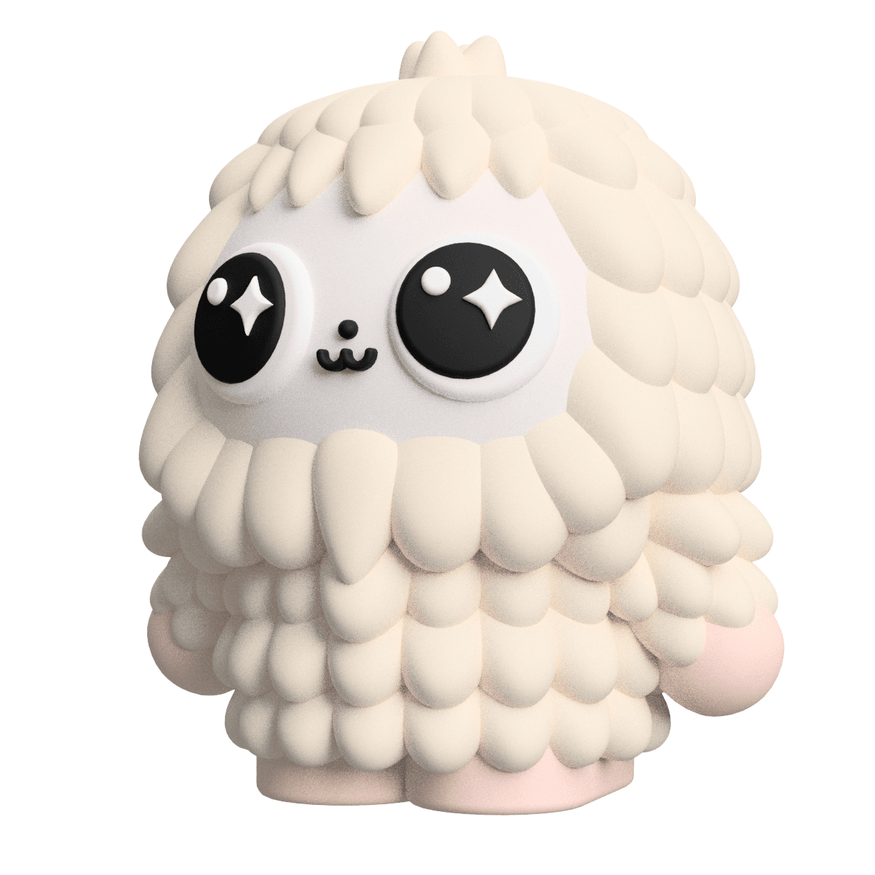 Customizable Snowball the Yeti Art Toy: 3D Printable Figure 3d model