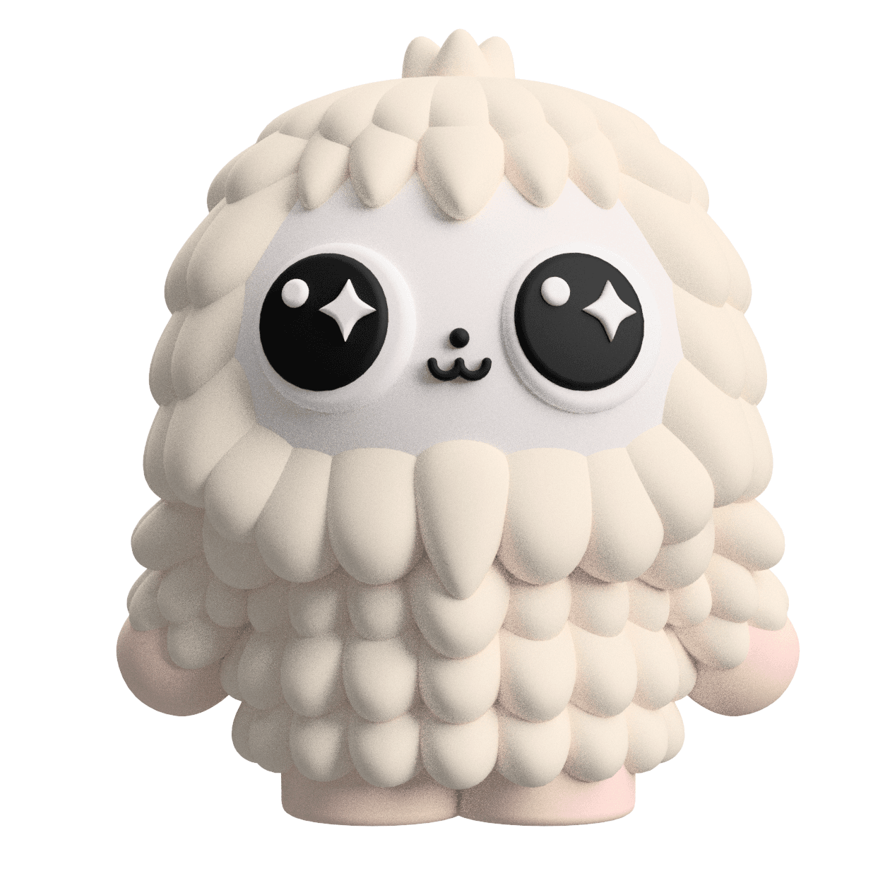 Customizable Snowball the Yeti Art Toy: 3D Printable Figure 3d model