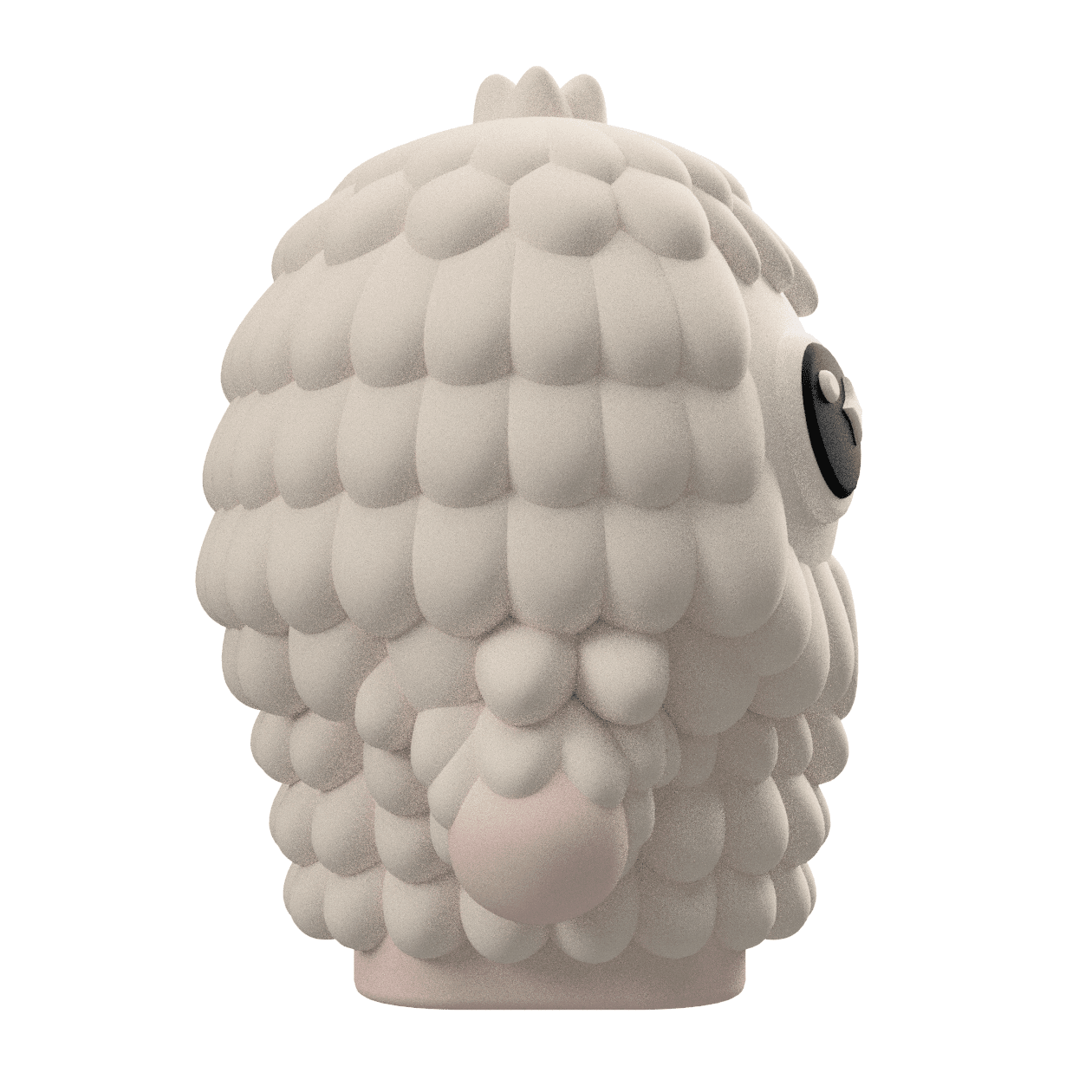 Customizable Snowball the Yeti Art Toy: 3D Printable Figure 3d model