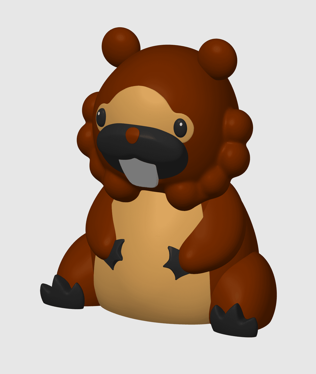 Bidoof Pokemon (No support, 3mf included) 3d model