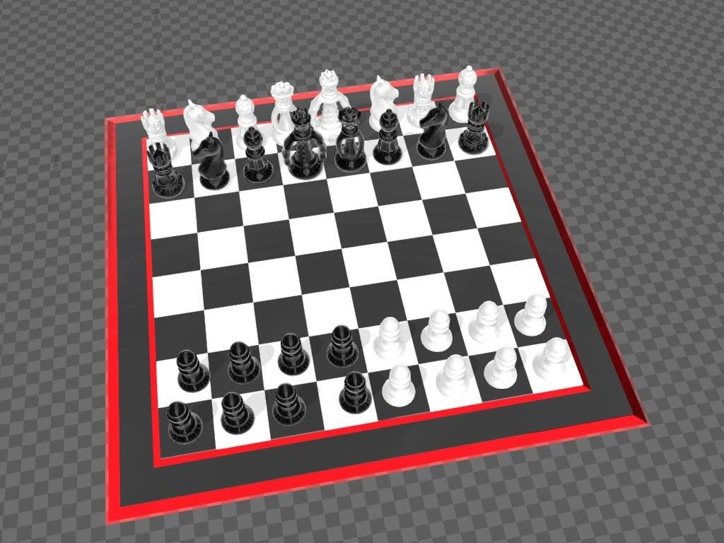 the probably more realistic checkerboard 3d model