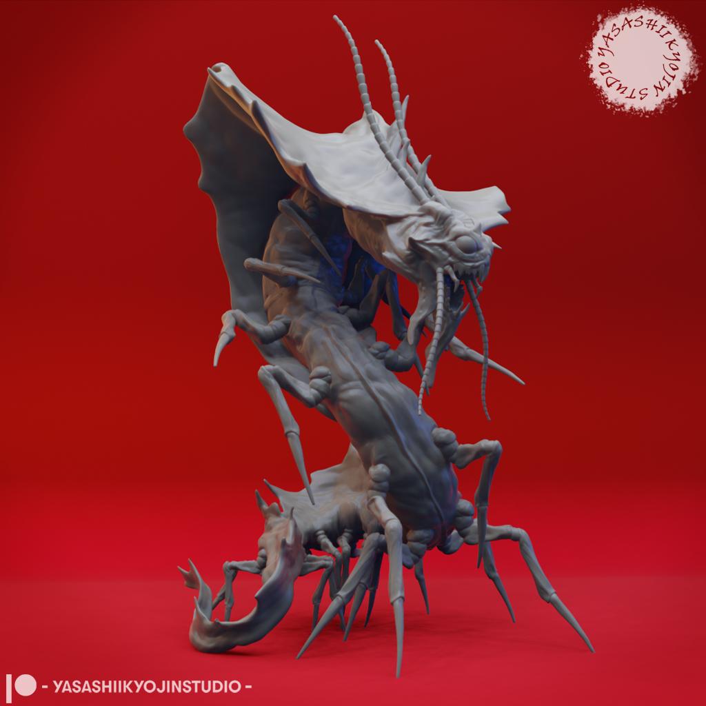 Remorhaz - Tabletop Miniature (Pre-Supported) 3d model