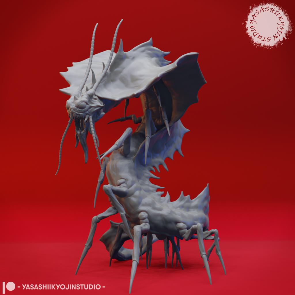 Remorhaz - Tabletop Miniature (Pre-Supported) 3d model