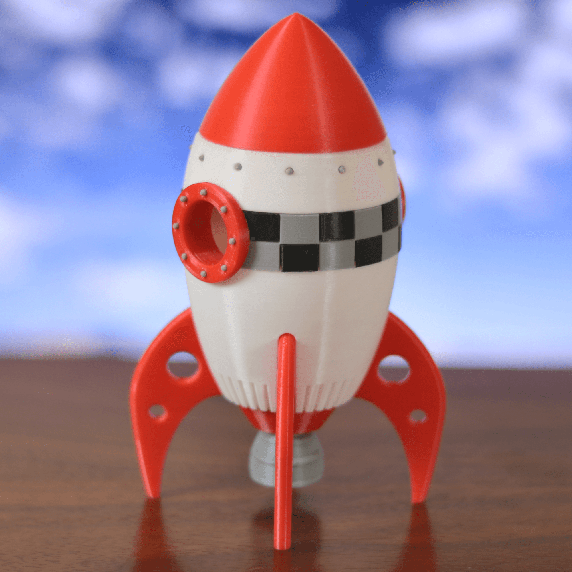 CARTOON ROCKET - NO PAINTING REQUIRED 3d model