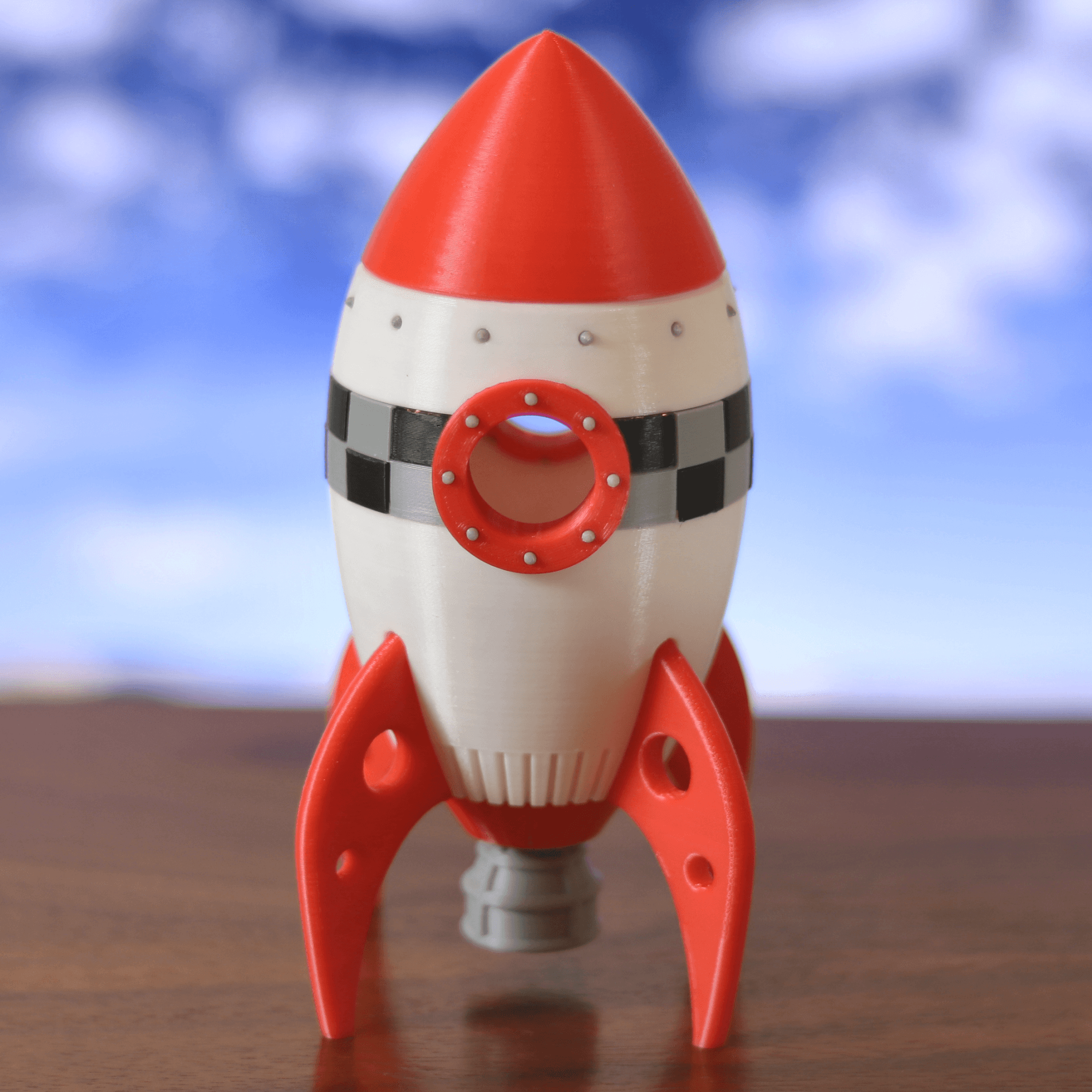 CARTOON ROCKET - NO PAINTING REQUIRED 3d model
