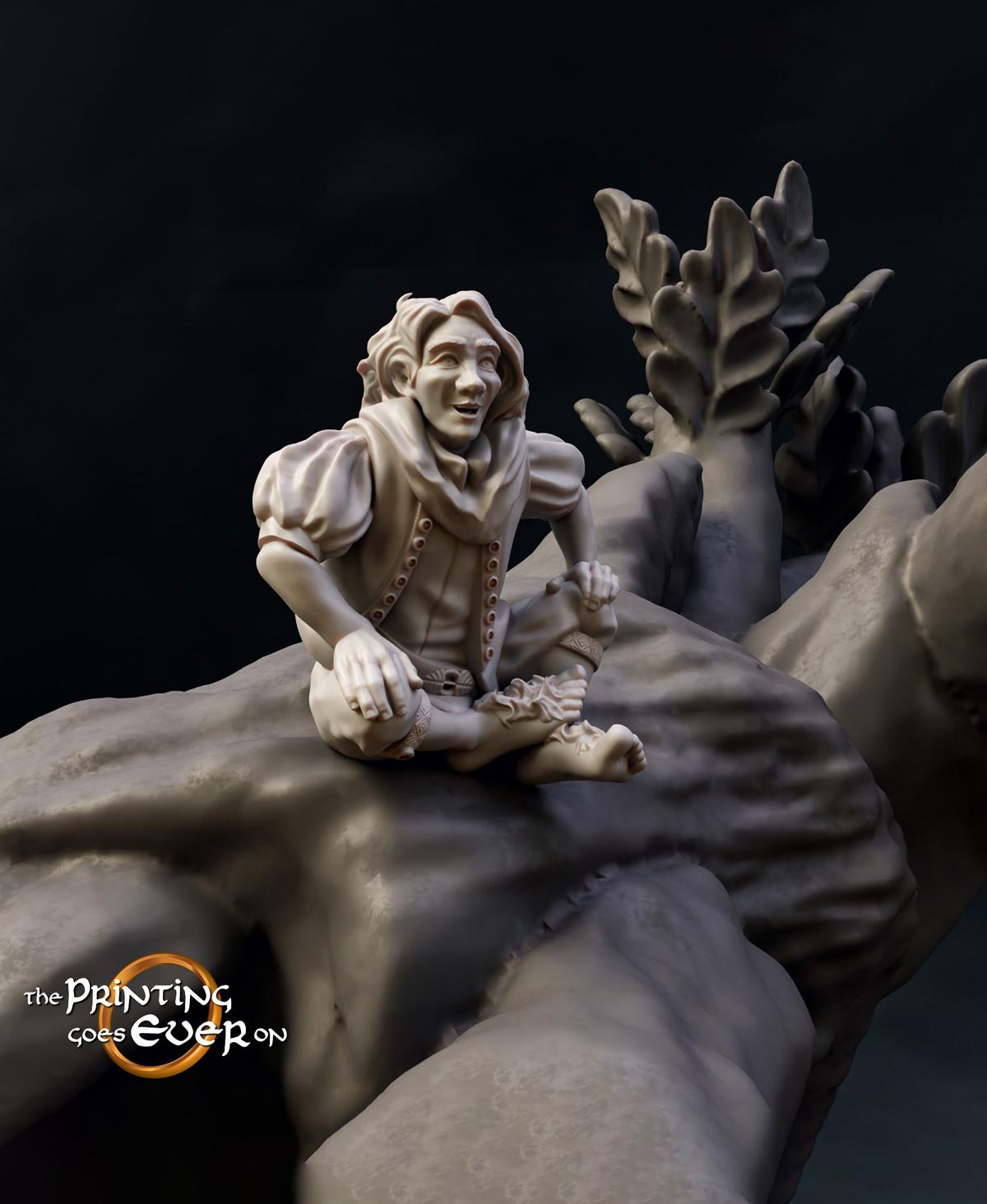 Sitting Halflings 3d model