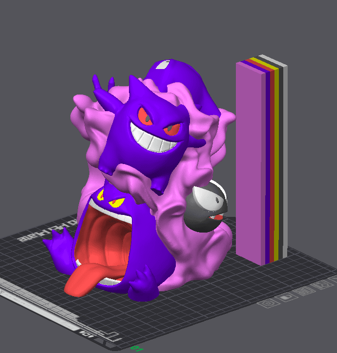 Gastly Evolution Diorama - Print in Place - Pokemon 3d model