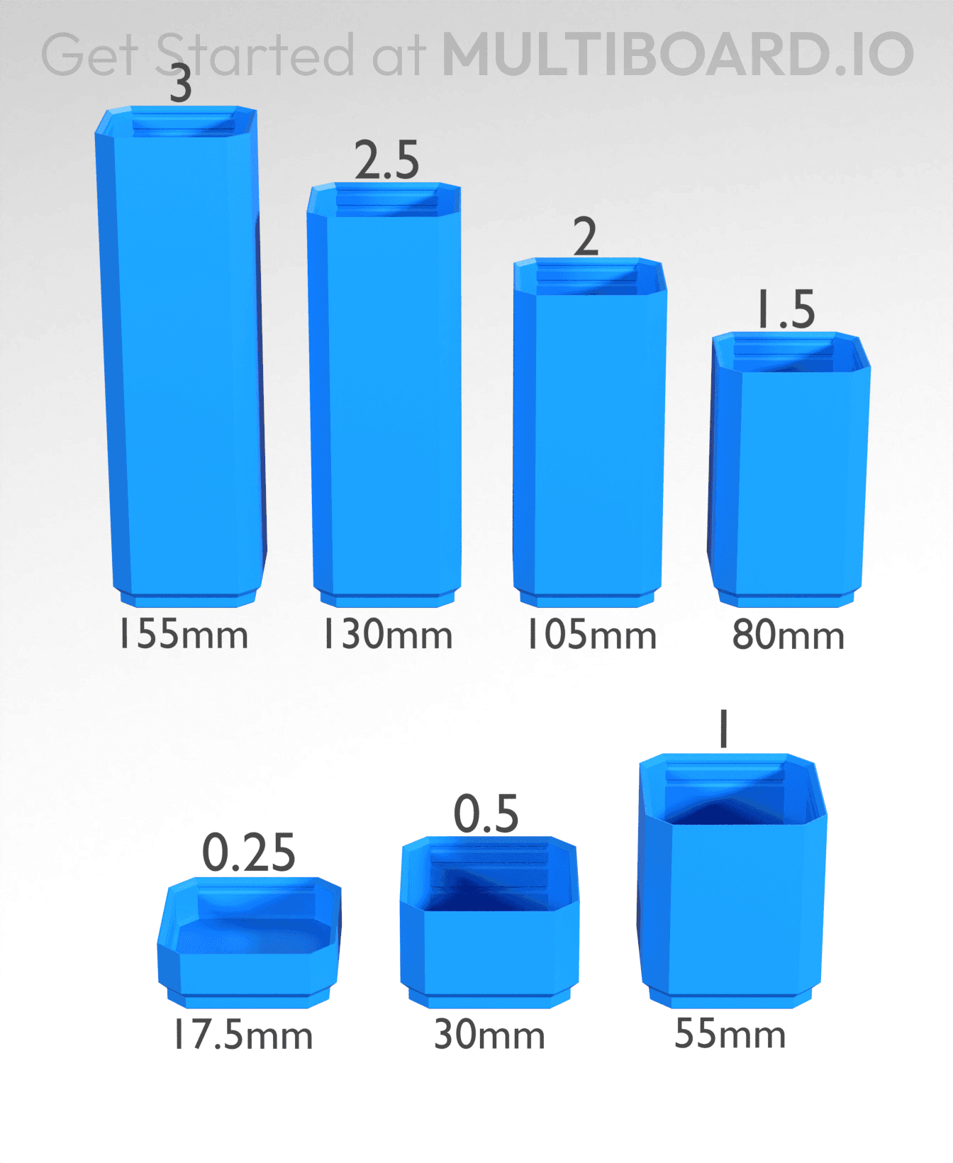 3x2x0·5 - Universal Multigrid Bin Extension 3d model