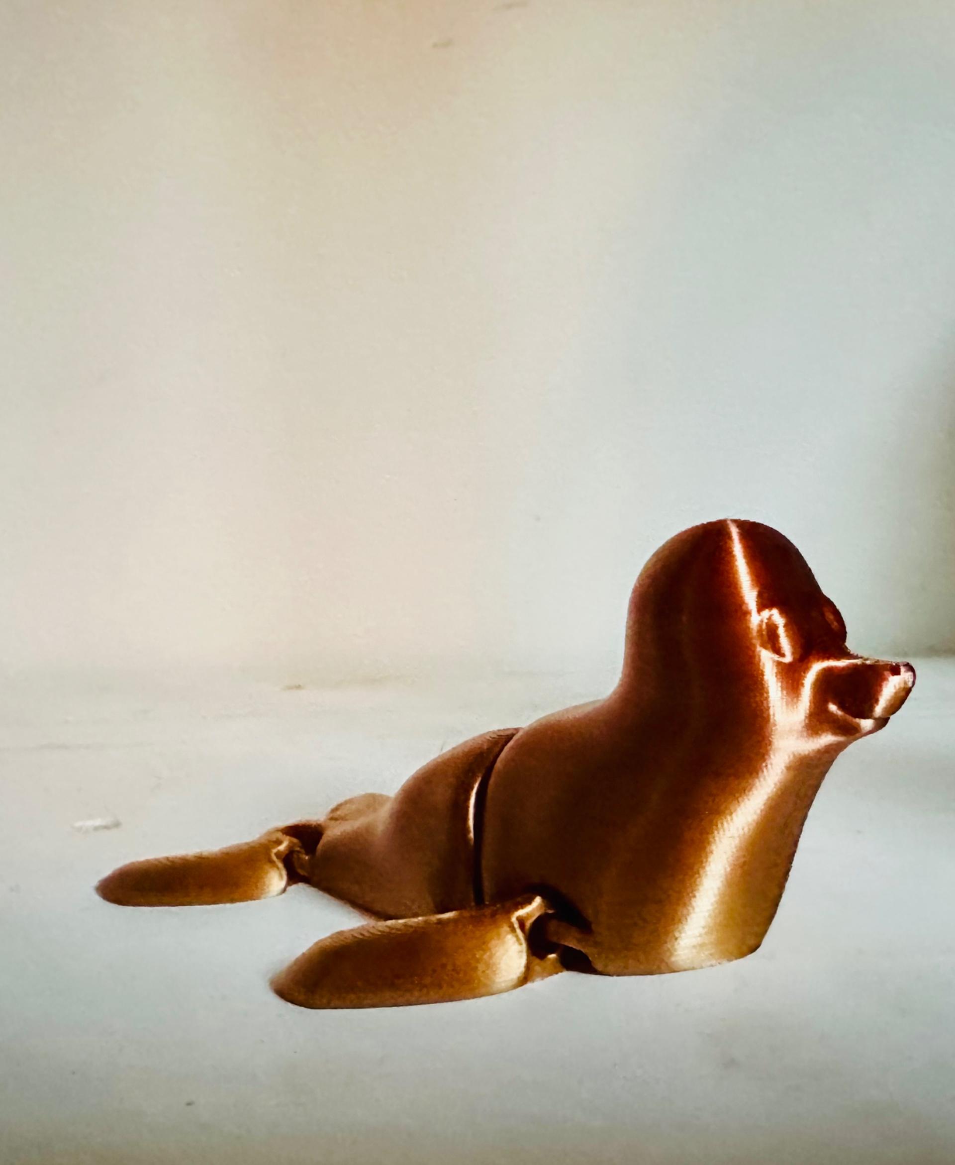 Flexi Baby Sea Lion - Loving this copper from bambu - 3d model