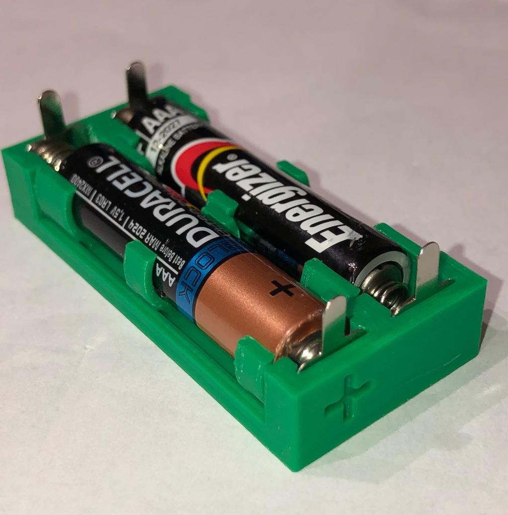 AAA battery holder, Support de piles AAA 3d model