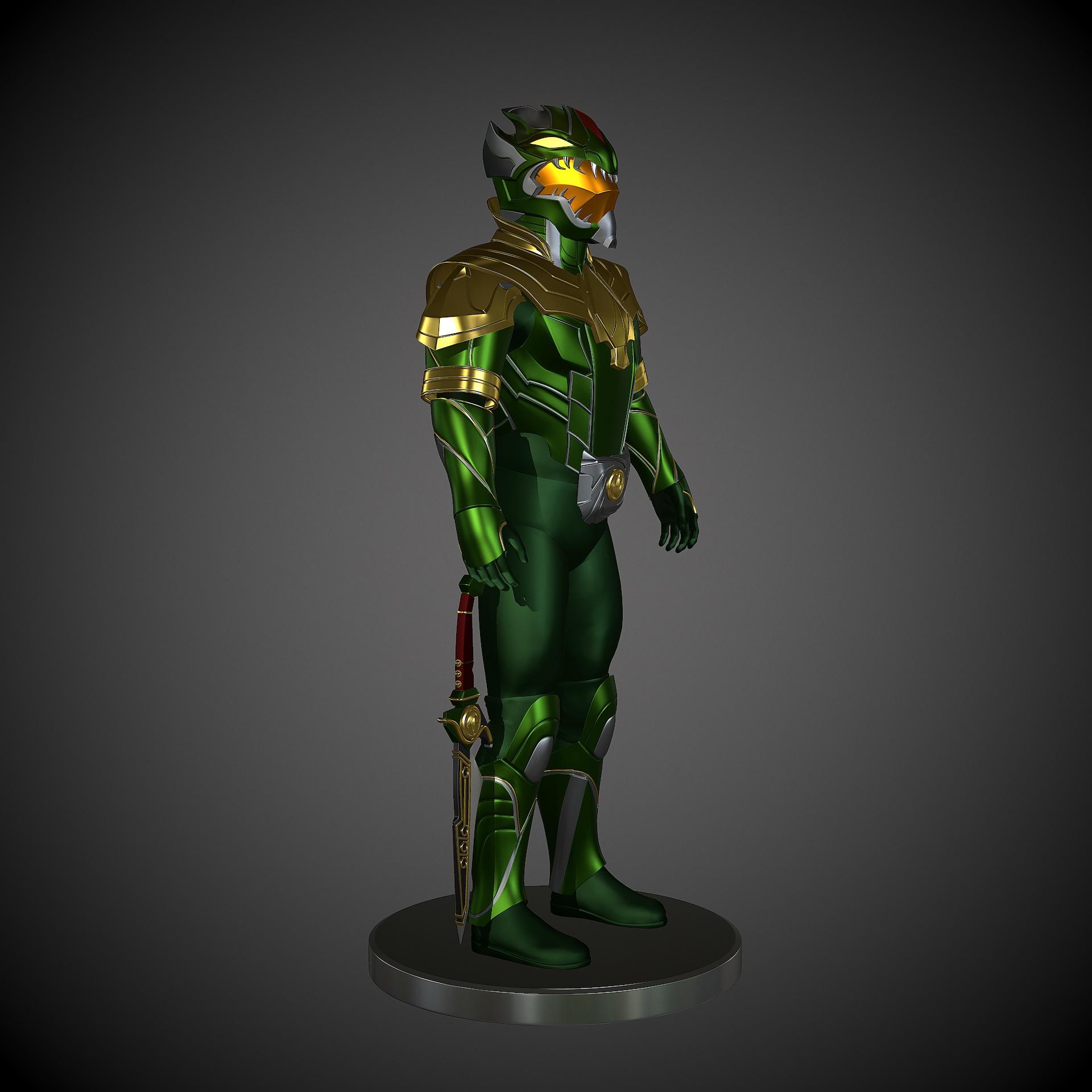 Emerald Ranger Armor for Cosplay 3d model