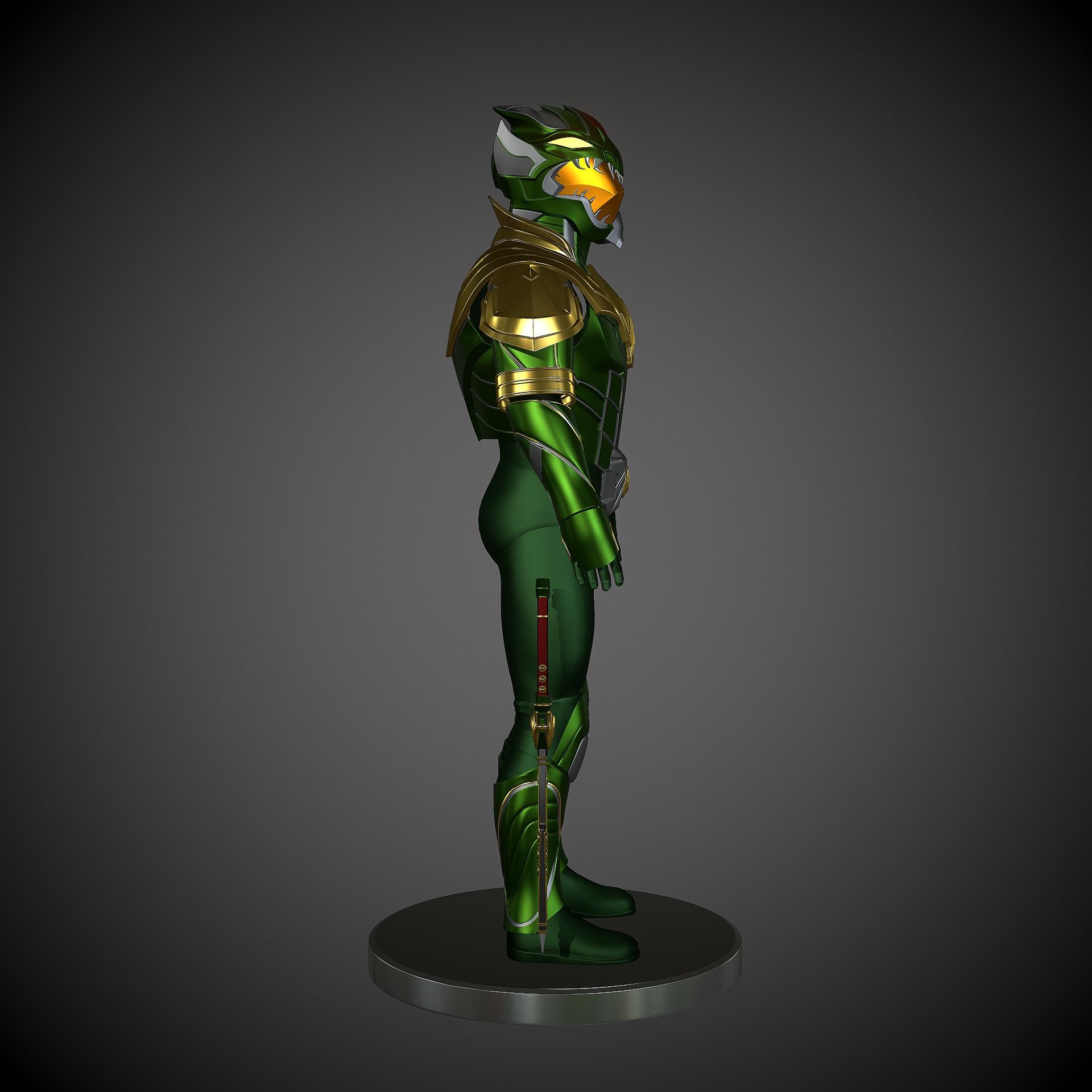 Emerald Ranger Armor for Cosplay 3d model