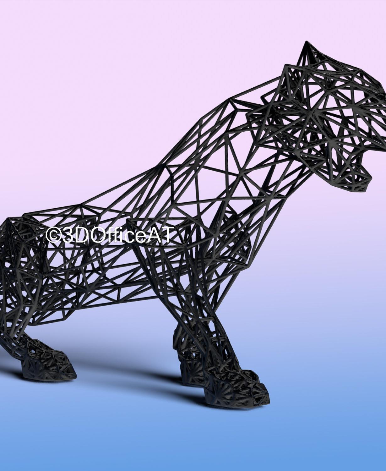 Jaguar Wire Art 3d model