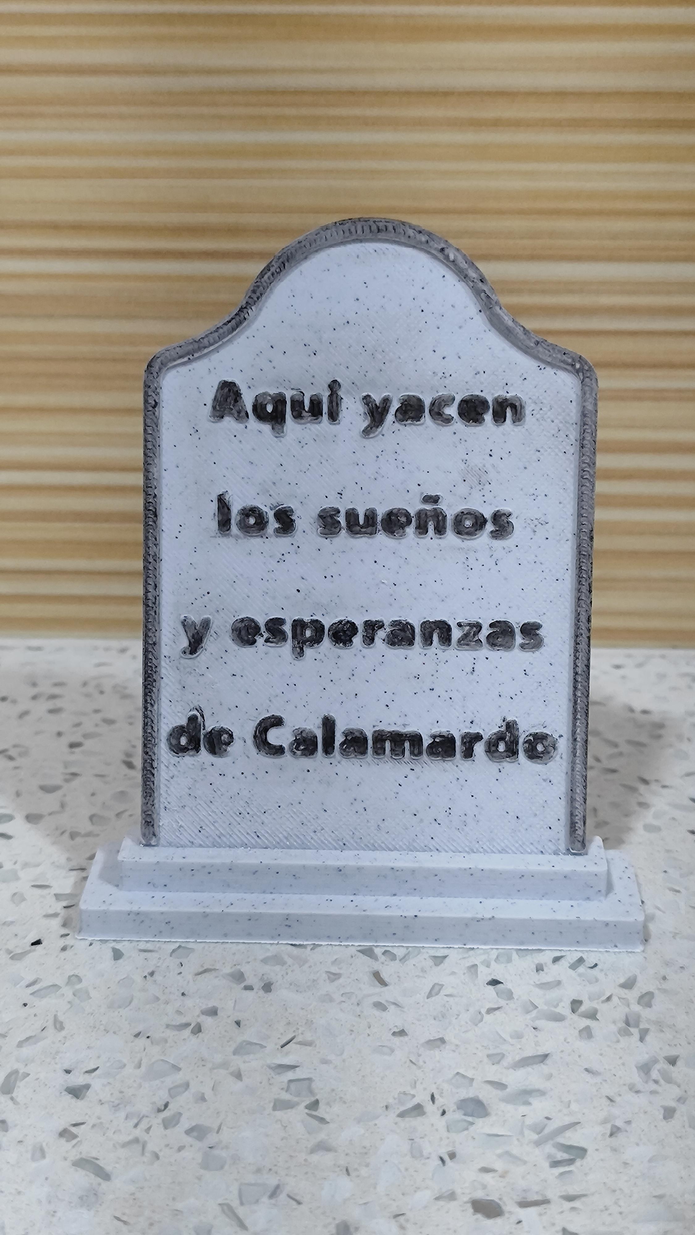 Squidward Grave Hopes - Calamardo Lapida de sus Esperanzas y sueños.stl 3d model