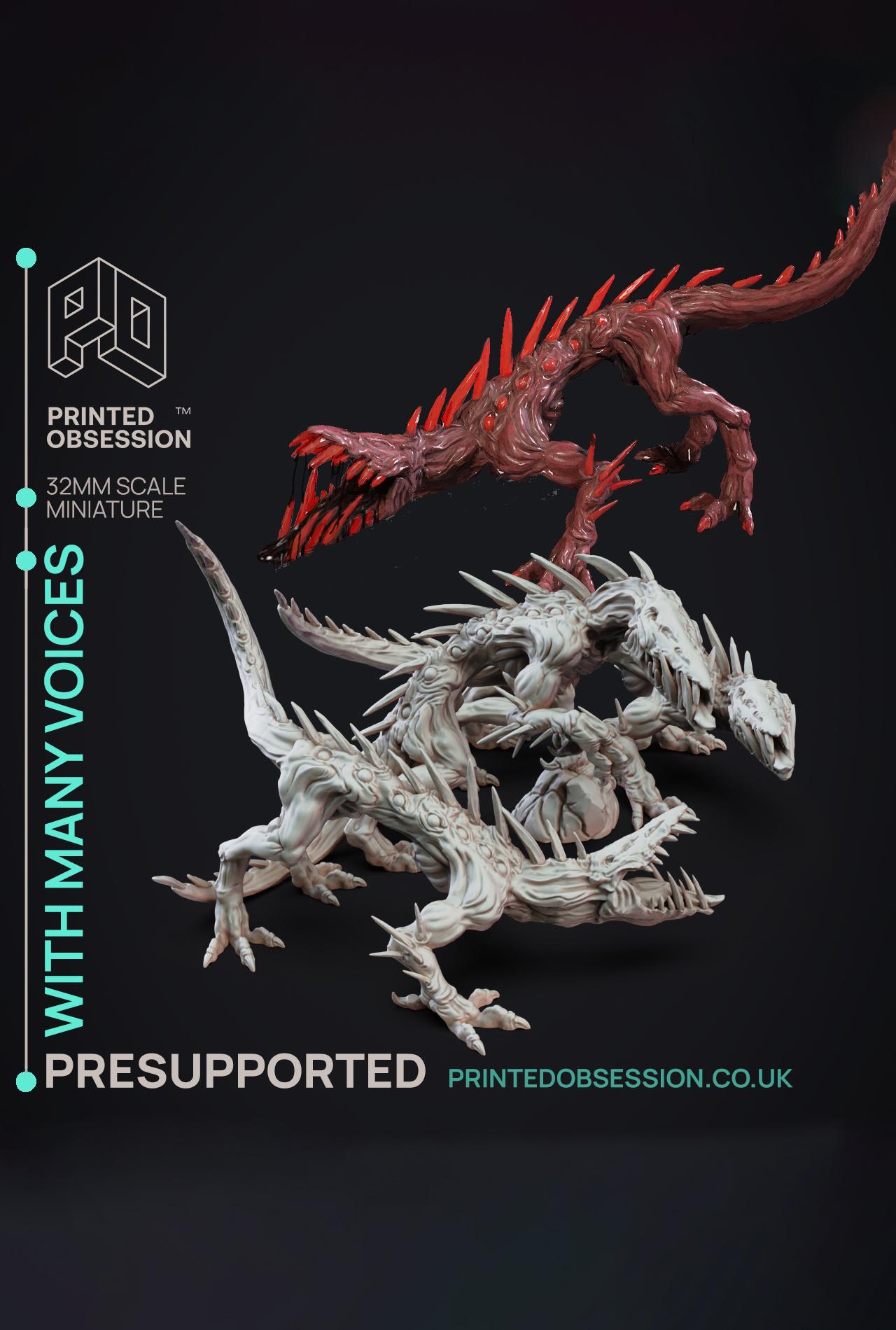 With Many Voices - SCP - PRESUPPORTED - Illustrated and Stats - 32mm scale			 3d model