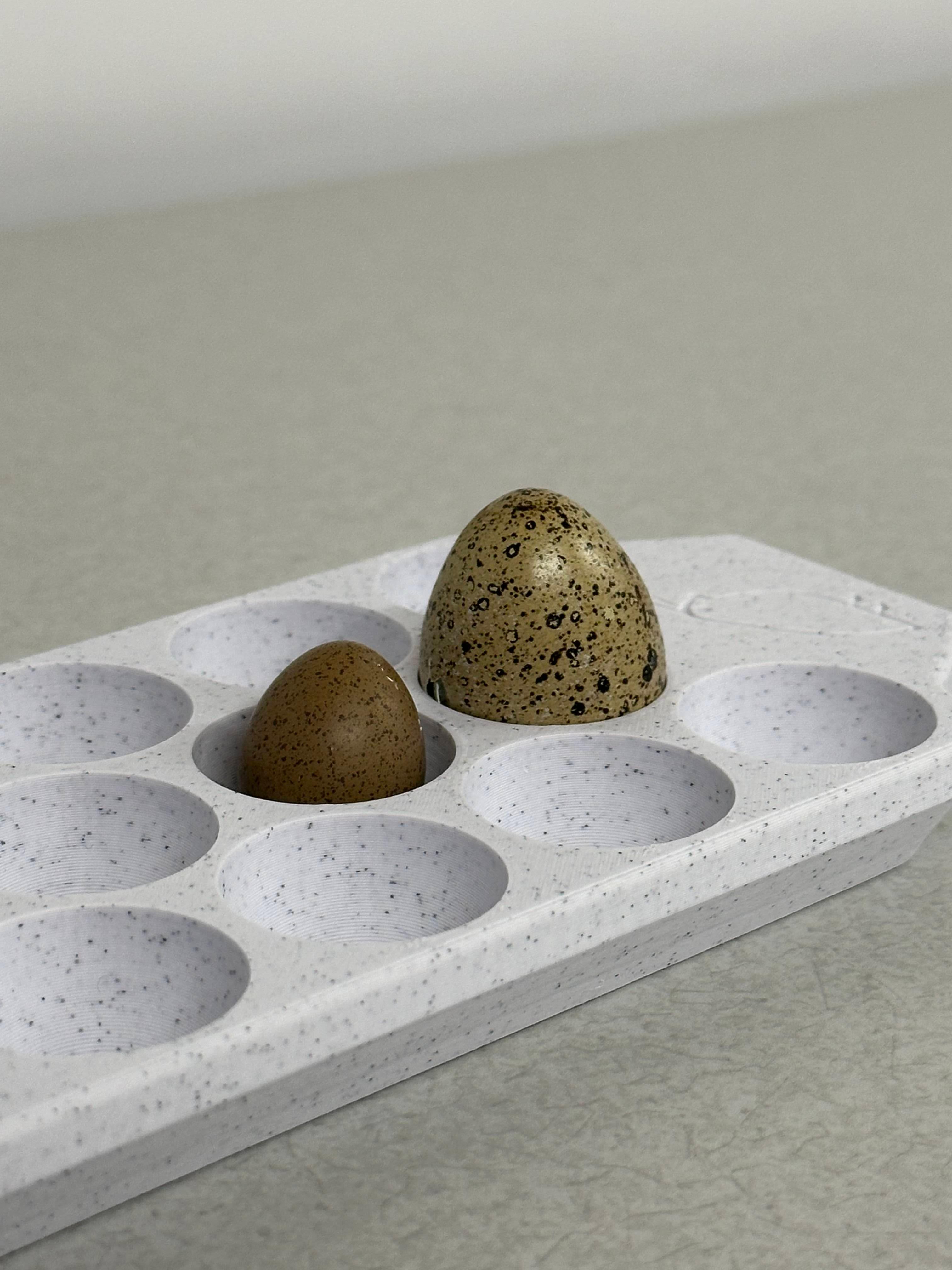 15 Quail Egg Tray 3d model