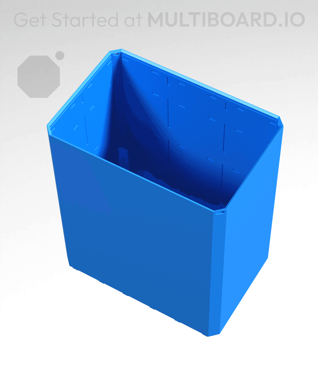 3x2x3.5 - Simple Walls - Universal Click-In Multibin Shell Extension 3d model